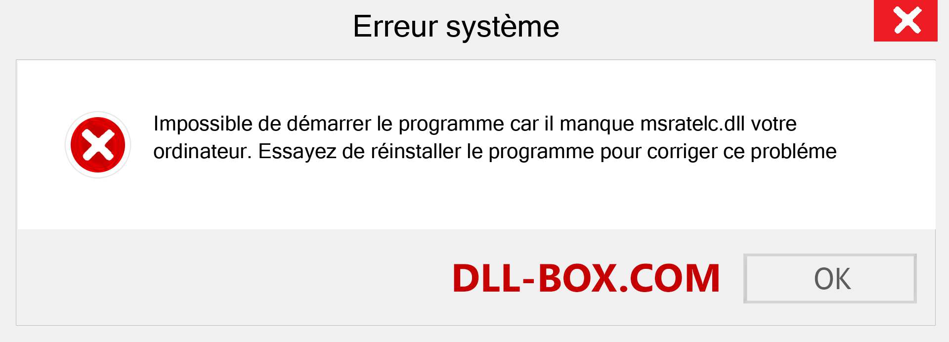 Le fichier msratelc.dll est manquant ?. Télécharger pour Windows 7, 8, 10 - Correction de l'erreur manquante msratelc dll sur Windows, photos, images